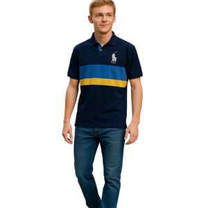 Polo Ralph Lauren Polo Shirt Boys Youth XL 18-20 Blue Big Pony Logo Short Sleeve